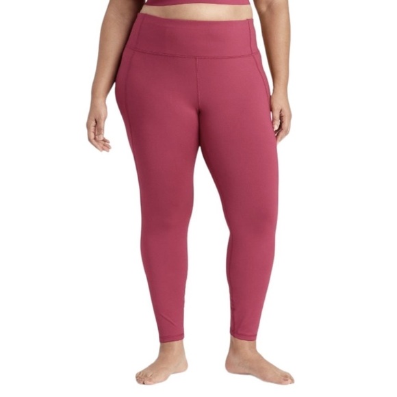 NWT All in Motion Cranberry Women's Simplicity Mid-Rise 7/8 Leggings 27" - Picture 1 of 4